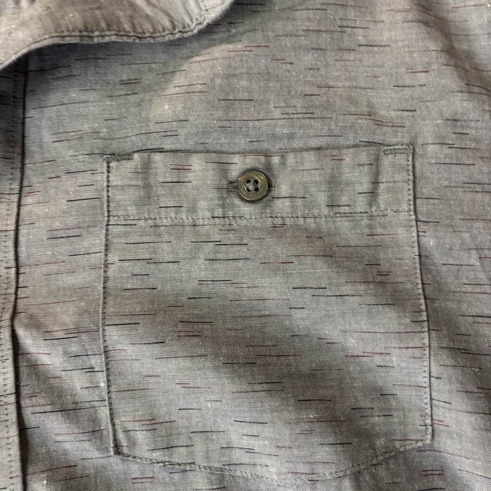 Travis Mathew Blue Short Sleeve Button Down Shirt Medium‎ Cotton Blend - Picture 3 of 8